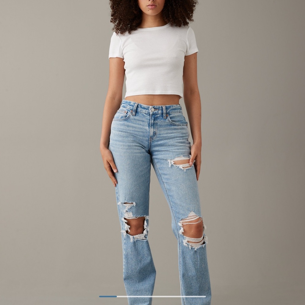 AE Stretch Curvy High-Waisted Straight Jean